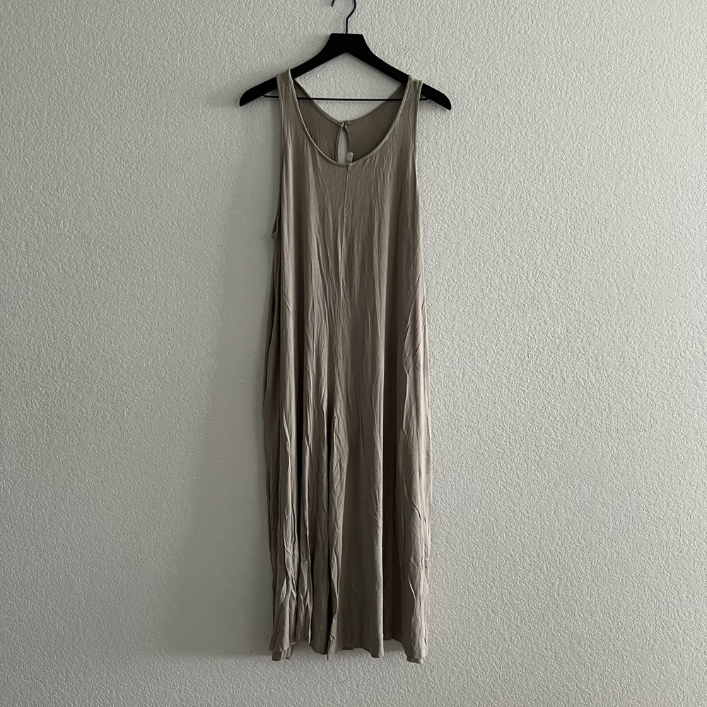 Easel Taupe Sleeveless Jumpsuit